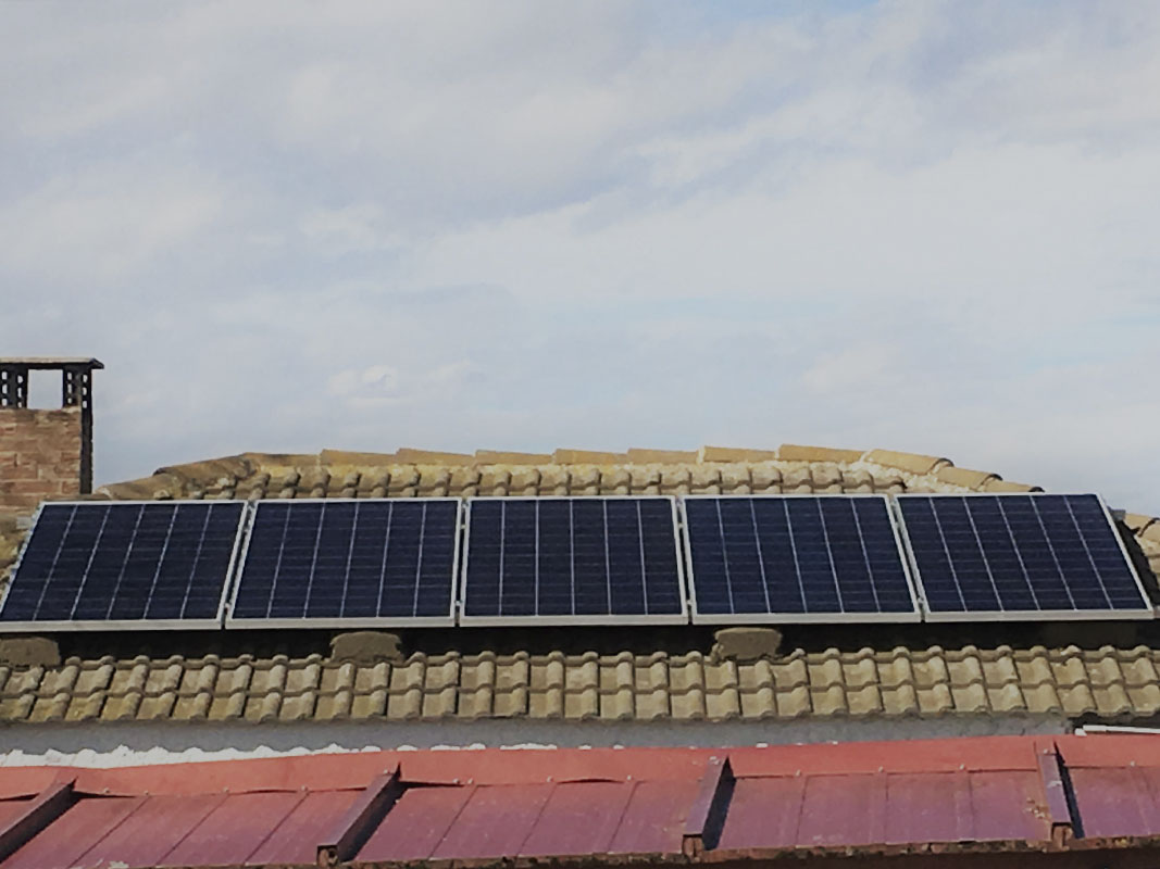Instalación solar sobre tejado